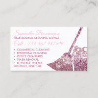 Glitz Pink Luxury Cleaning Maid Janitorial
