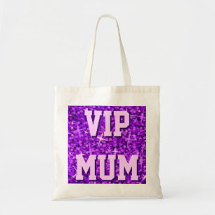 Glitz Purple 'VIP MUM' tote bag