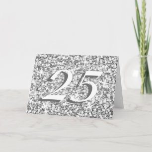 Glitz "Silver" '25' anniversary card