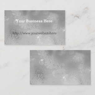 Glitz Silver Lace Business Card