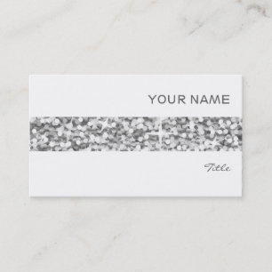 Glitz "Silver" stripe business card white