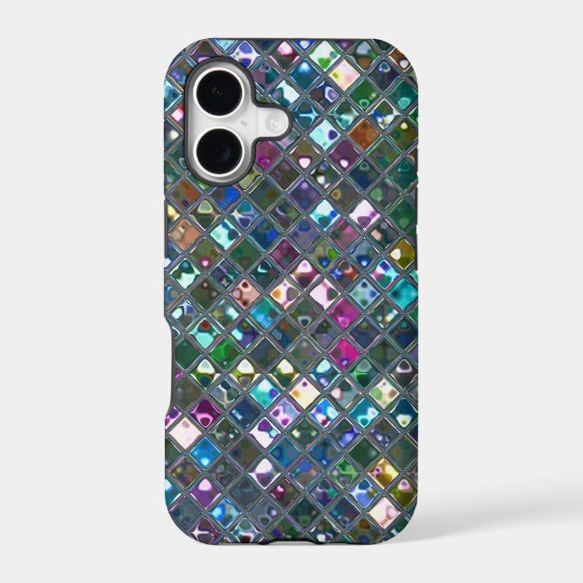 Glitz Tiles Multicoloured 2 print iPhone case (Back)