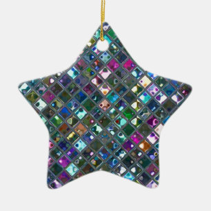 Glitz Tiles Multicoloured 2 print ornament star