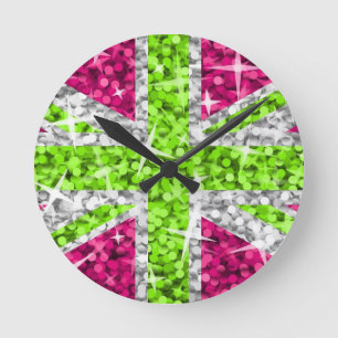 Glitz UK Lime clock round