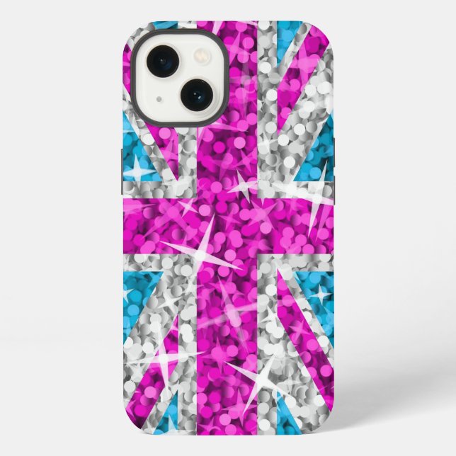 Glitz UK Pink printed iPhone case (Back)