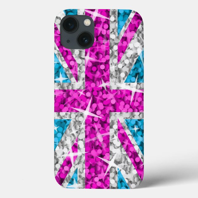 Glitz UK Pink printed iPhone case (Back)