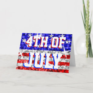 Glitz USA '4th July' greetings card
