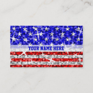 Glitz USA stripe business card template