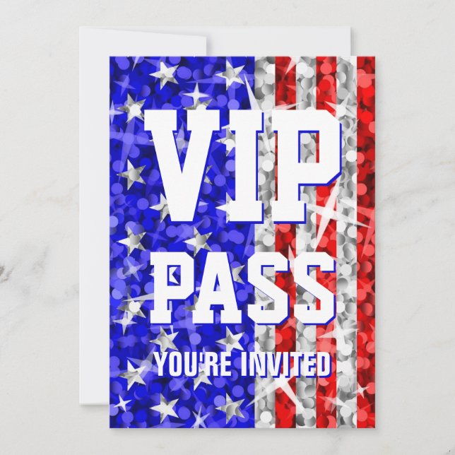 Glitz USA 'VIP PASS' invitation (Front)