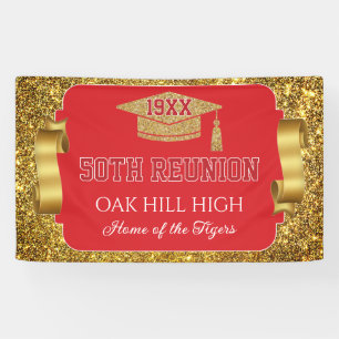 Glitzy 50th Class Reunion Banner