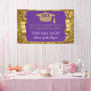 Glitzy 50th Class Reunion Banner