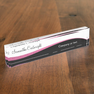 Glitzy Beauty Theme Nameplate
