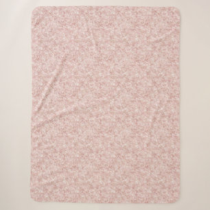 Glitzy Blush Pink Glitter Christmas Sherpa Blanket
