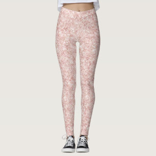 Glitzy Blush Pink Glitter   Leggings