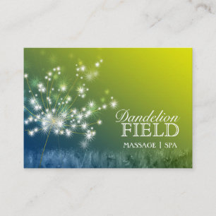 Glitzy Dandelions Massage   Spa Business Card