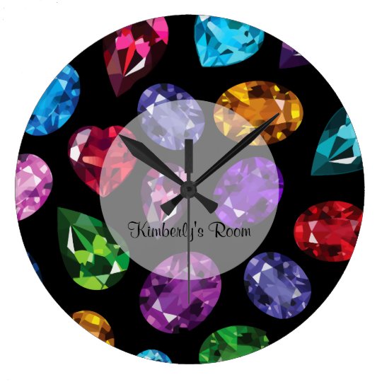 Glitzy Faux B Bling Wall Decor Clocks