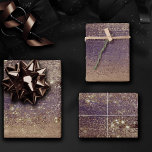 Glitzy Foil | Bronze Taupe Faux Glitter Sparkle Wrapping Paper Sheet<br><div class="desc">Rich, dark, and sophisticated palette in deep modern shades of an original luxurious and simple faux metallic glitter ombre texture on a matching monochrome background. This watercolor effect is perfect for a chic and uniquely elegant theme. The design features a completely customizable text template and mixed medium gradient that adds...</div>