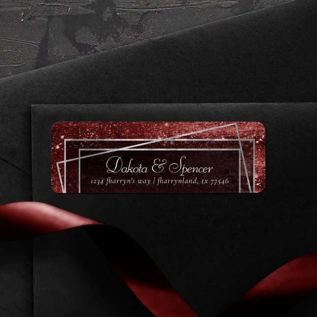 Glitzy Foil | Henna Crimson Red Sparkle Address (Creator Uploaded)