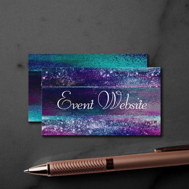 Glitzy Foil | Holographic Iridescent Event Website Enclosure Card (Creator Uploaded)