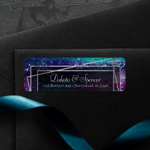 Glitzy Foil Holographic Iridescent Ombre Address