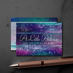 Glitzy Foil Holographic Iridescent Ombre Advice Enclosure Card