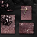 Glitzy Foil | Rose Gold Blush Glam Faux Metallic Wrapping Paper Sheet<br><div class="desc">Rich, dark, and sophisticated palette in deep modern shades of an original luxurious and simple faux metallic glitter ombre texture on a matching monochrome background. This watercolor effect is perfect for a chic and uniquely elegant theme. The design features a completely customisable text template and mixed medium gradient that adds...</div>