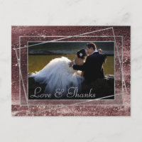 Glitzy Foil | Rose Gold Mauve Pink Photo Thank You