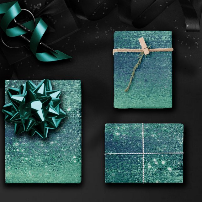 Glitzy Foil | Seafoam Iridescent Green Faux Shine Wrapping Paper Sheet (Creator Uploaded)
