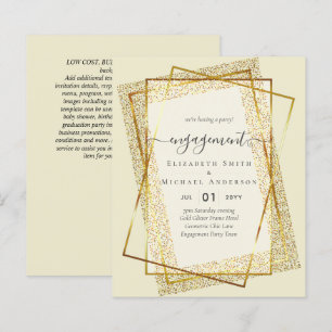 Glitzy Glam ENGAGEMENT Party Invitations BUDGET