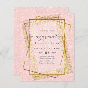 Glitzy Glam ENGAGEMENT Party Invitations BUDGET