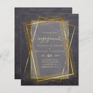 Glitzy Glam ENGAGEMENT Party Invitations BUDGET