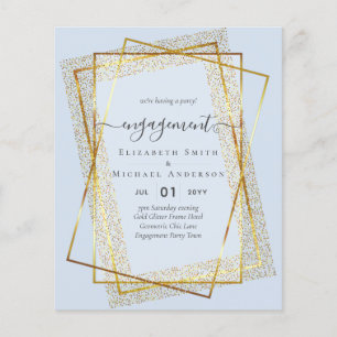 Glitzy Glam ENGAGEMENT Party Invitations BUDGET Flyer