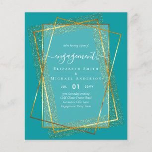 Glitzy Glam ENGAGEMENT Party Invitations BUDGET Flyer