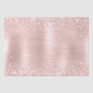 Glitzy Glam Girly Blush Pink Glitter Wedding Tissue Paper