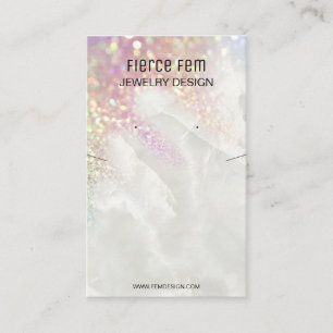 Glitzy Glitter Necklace And Earring Display Card