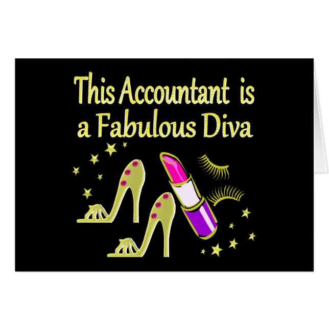 GLITZY GOLD ACCOUNTANT DESIGN (Front Horizontal)