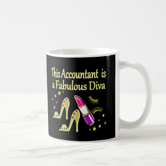 GLITZY GOLD ACCOUNTANT DESIGN COFFEE MUG (Right)