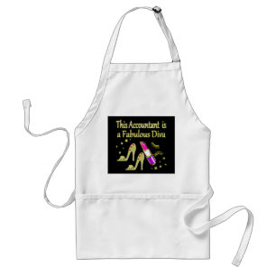 GLITZY GOLD ACCOUNTANT DESIGN STANDARD APRON
