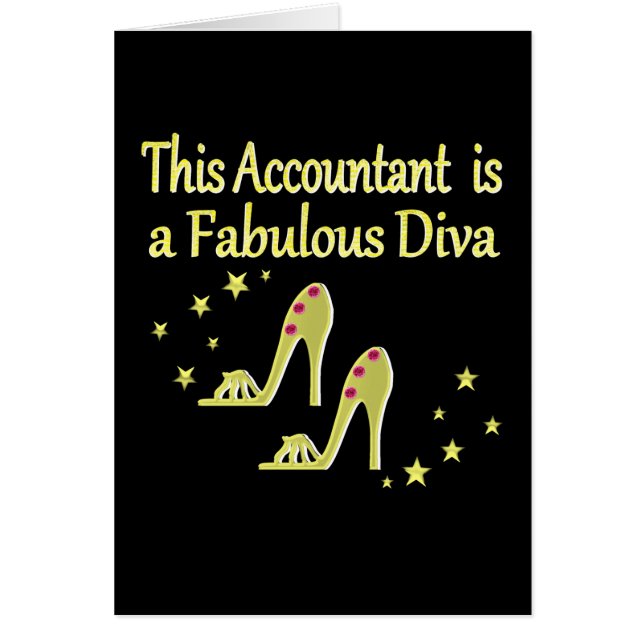 GLITZY GOLD ACCOUNTANT DIVA DESIGN (Front)