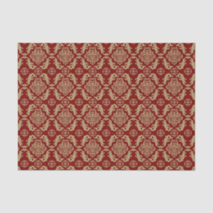 Glitzy gold and burgundy red holiday  tissue paper