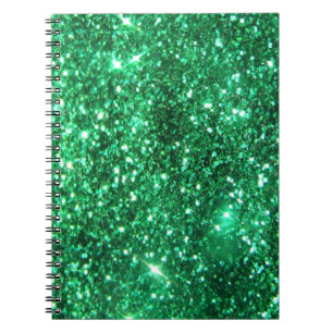 Glitzy Green Glitter Notebook