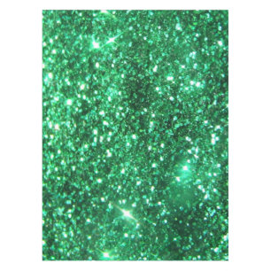 Glitzy Green Glitter Tablecloth