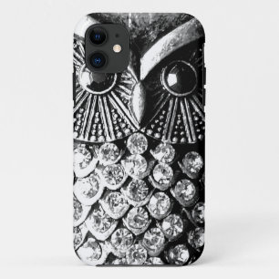 Glitzy Jewelled Metal Owl iPhone 11 Case