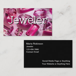 Glitzy Jeweller Jewellery Theme Business Cards Pin