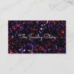 Glitzy Jewelry Store Modern Two Side Business Card