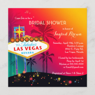 Glitzy Las Vegas Bridal Shower Invitation