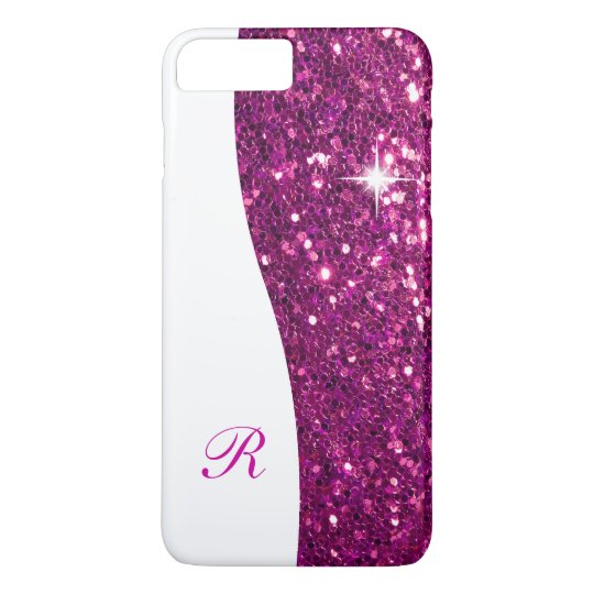 Glitzy Monogram Bling iPhone 7 Plus Case