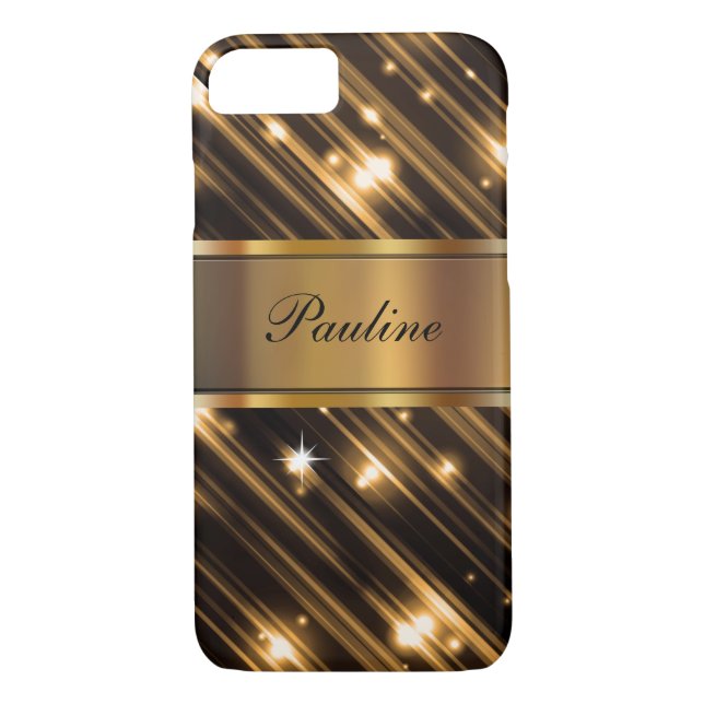 Glitzy Monogram Sparkling Case-Mate iPhone Case (Back)