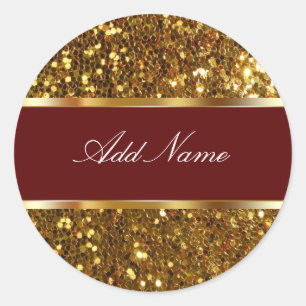 Glitzy Monogram Sticker Labels