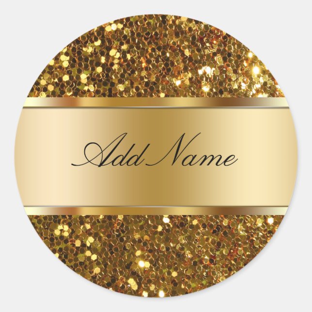 Glitzy Monogram Sticker Labels (Front)